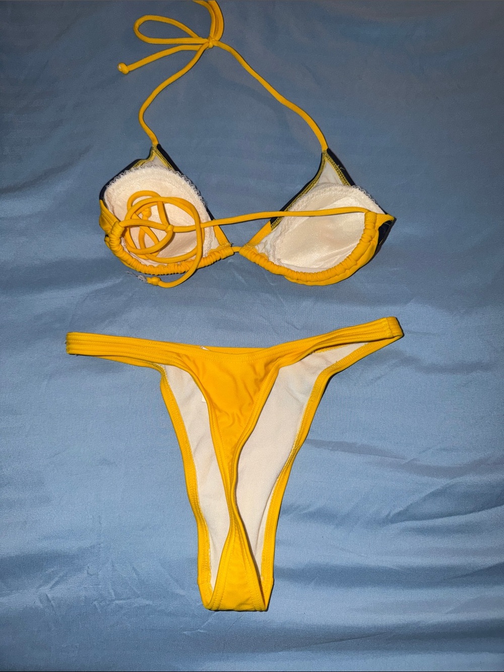 Corona Yellow Logo Triangle Bikini Set - Picture 2 of 2